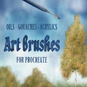 油画水彩画插画师必备Procreate美术画笔笔刷 Art Brushes for Procreate