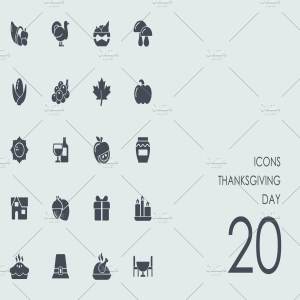 感恩节主题图标 Thanksgiving day icons