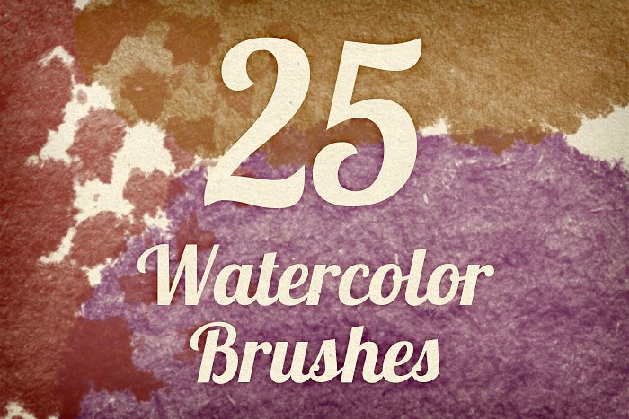 水彩画笔纹理PS笔刷包v3 Watercolor Strokes Brush Pack 3