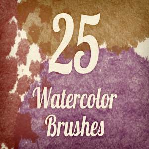水彩画笔纹理PS笔刷包v3 Watercolor Strokes Brush Pack 3