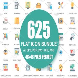 商务主题现代平面Web设计理念图标 Flat Business Web Icons