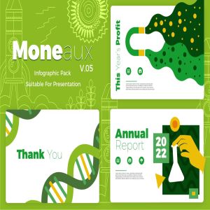 高新化工企业宣传幻灯片制作信息图表矢量素材 Moneaux v5 – Infographic