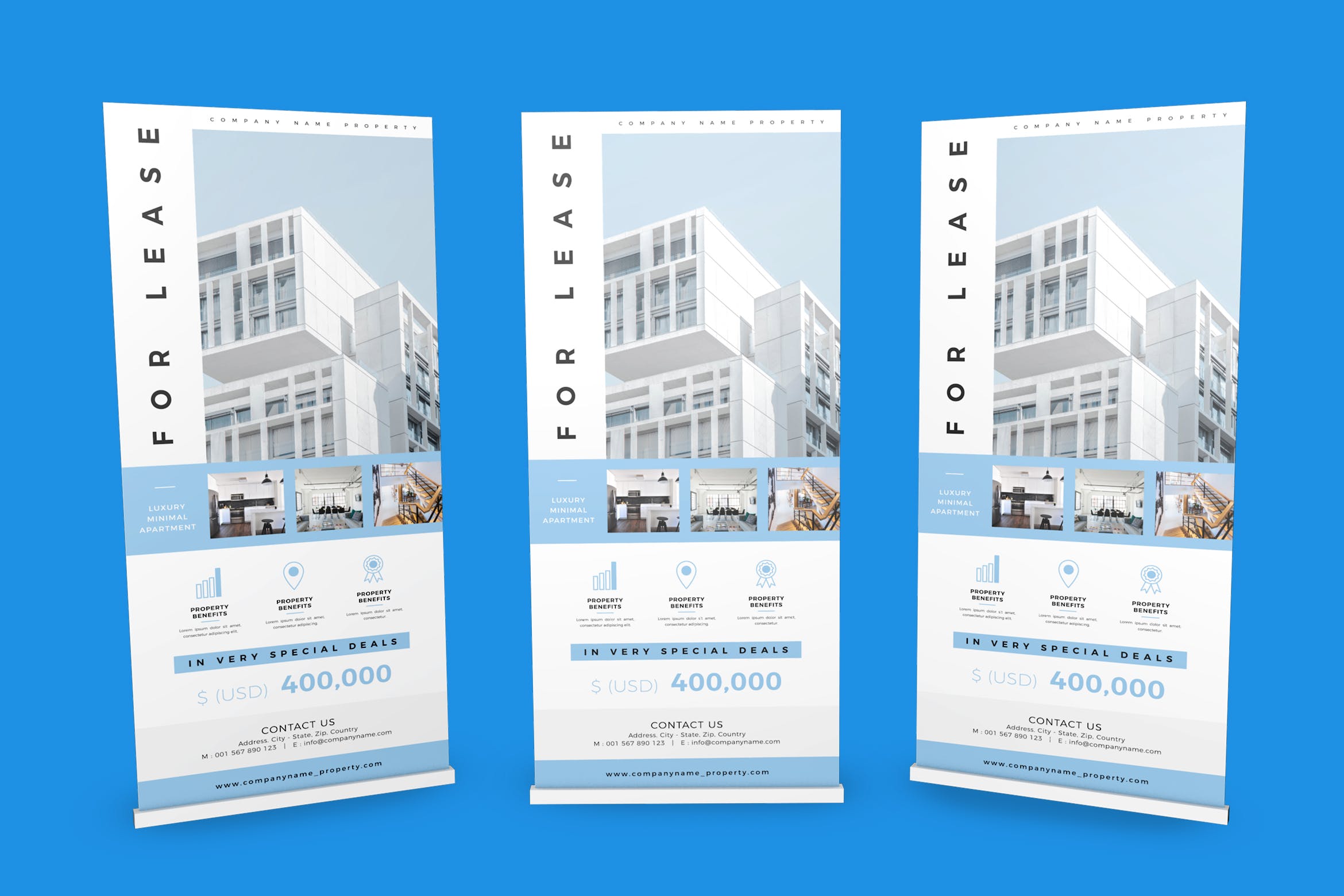 易拉宝商业广告Banner设计模板素材 Roll Banner Properties