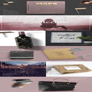 地图视图矢量图案纹理 Map View Vector Patterns