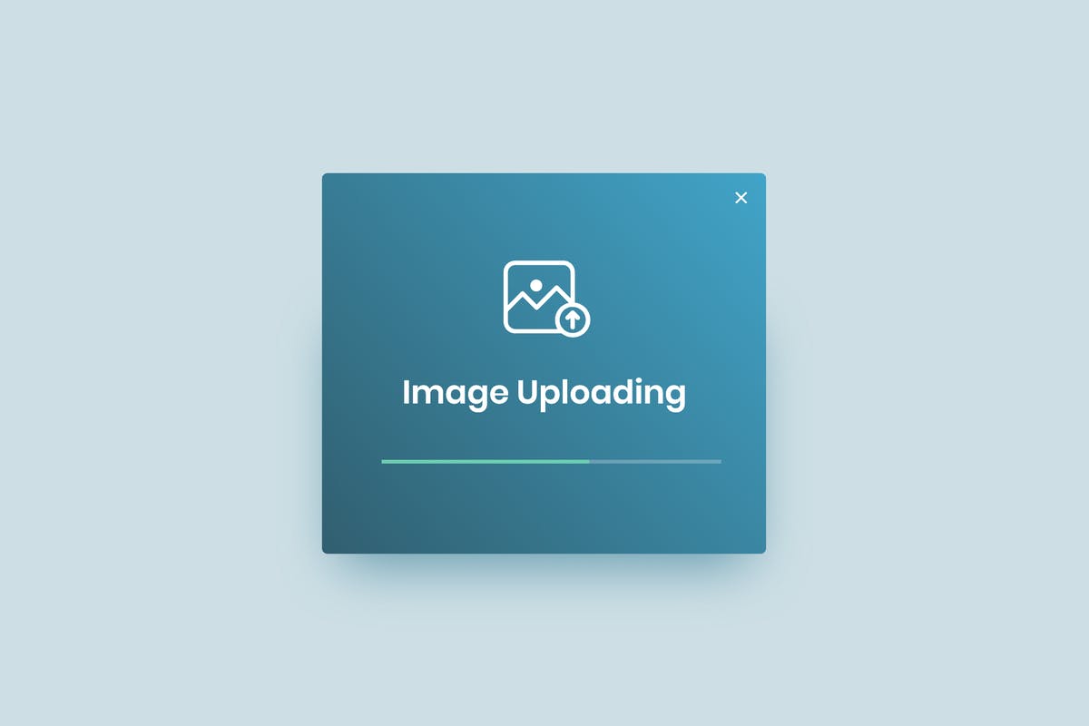 图片上传小挂件窗口UI模板 Uploading Image Widget – Adobe XD