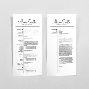 现代简约风个人电子简历&介绍推荐信模板 Resume & Letterhead