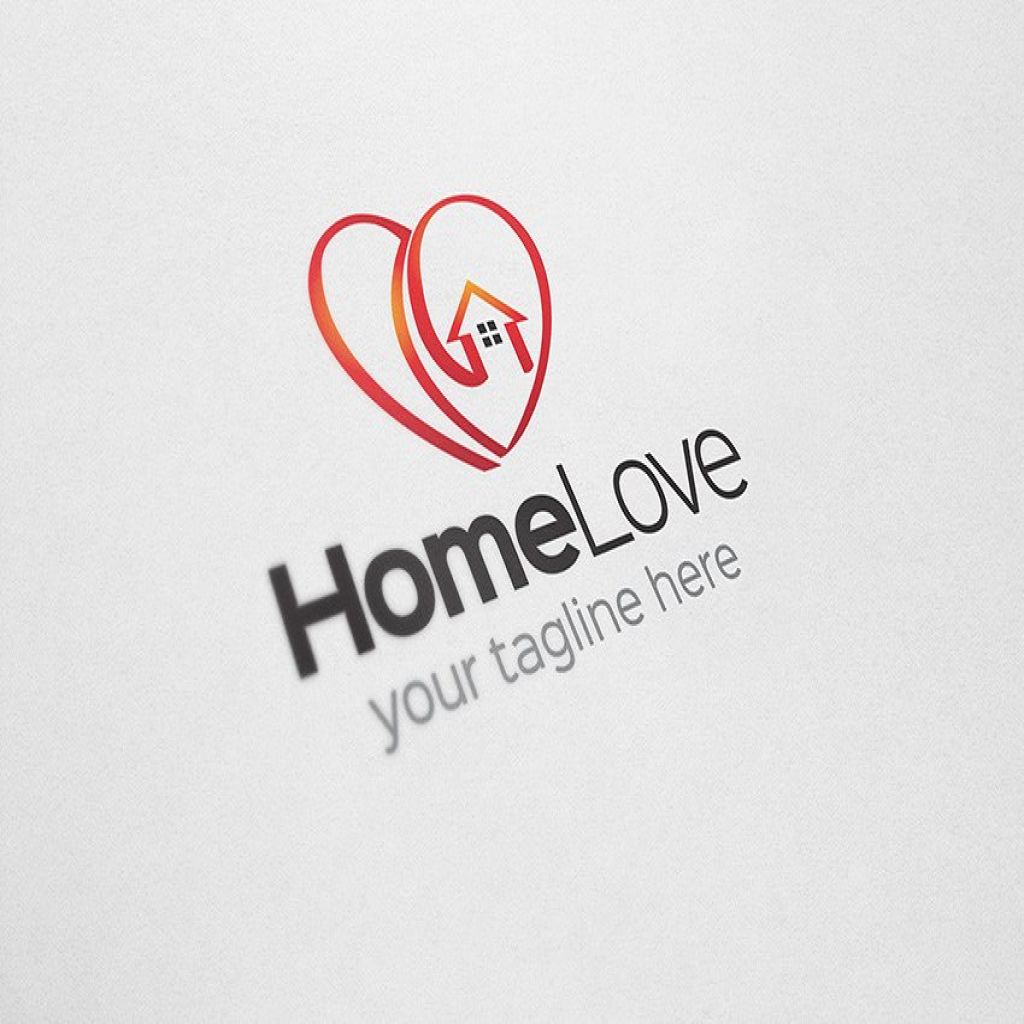 家庭主题Logo模板 Home Love Logo插图