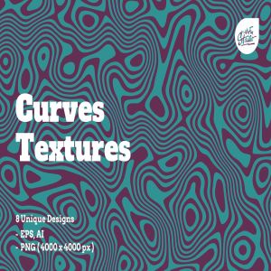 抽象流体曲线纹理素材 Curves Textures