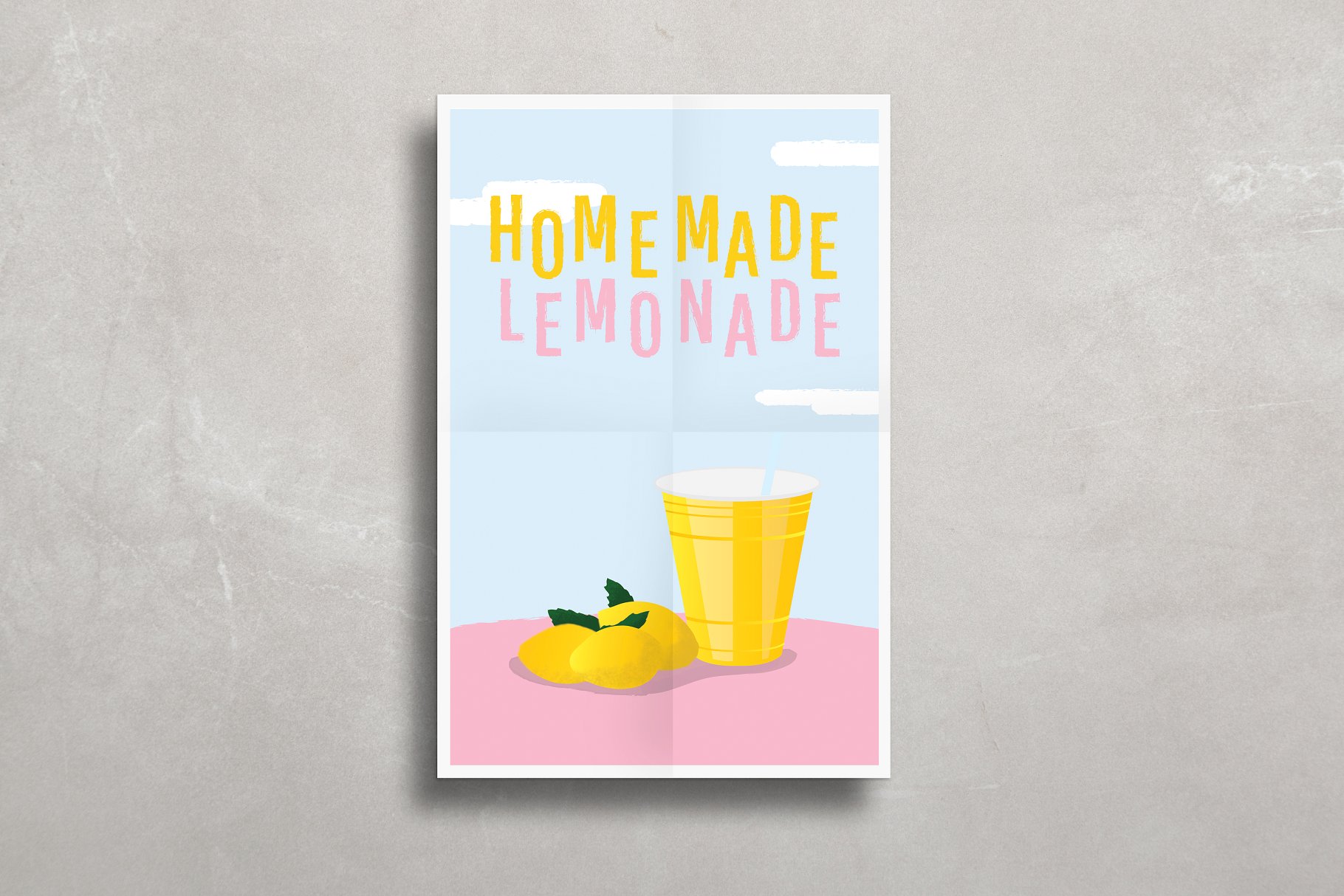 极简主义长方体明信片海报模板 SIMPLE POSTER MOCK UP