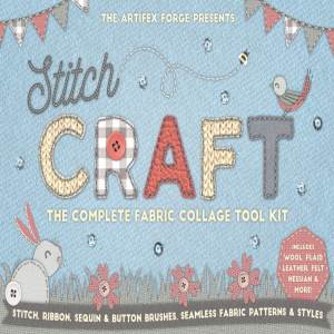 缝制手作工艺图案设计素材合集[2.32GB, 纹理/图层样式/笔刷] Stitch Craft – Brushes Styles & More