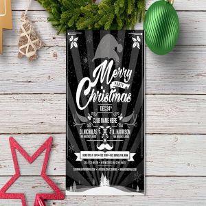 夜店圣诞节主题派对活动海报传单设计模板 Christmas Party – Flyer Template