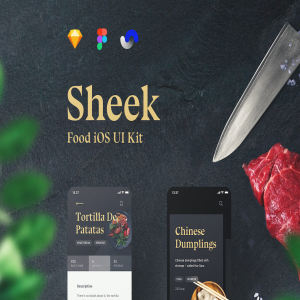 一流设计素材网下午茶：基于shift规范设计系统的美食类APP UI KITS套装下载[Sketch,Fig,Ae]