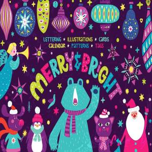 欢乐时光可爱手绘圣诞元素合集 MERRY & BRIGHT – Christmas Set