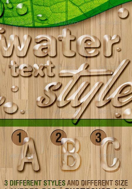 水滴PHOTOSHOP图层样式下载[PSD]