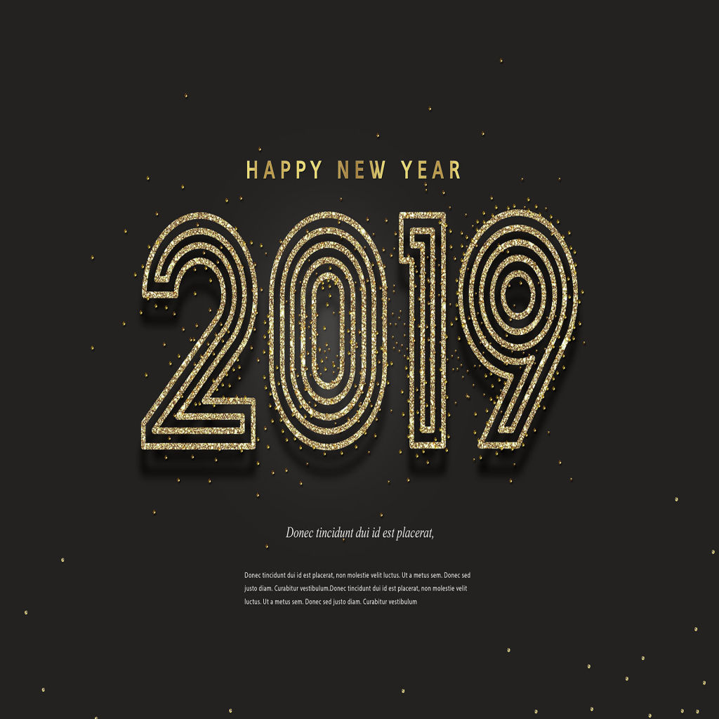 2019猪年数字创意图形素材PSD