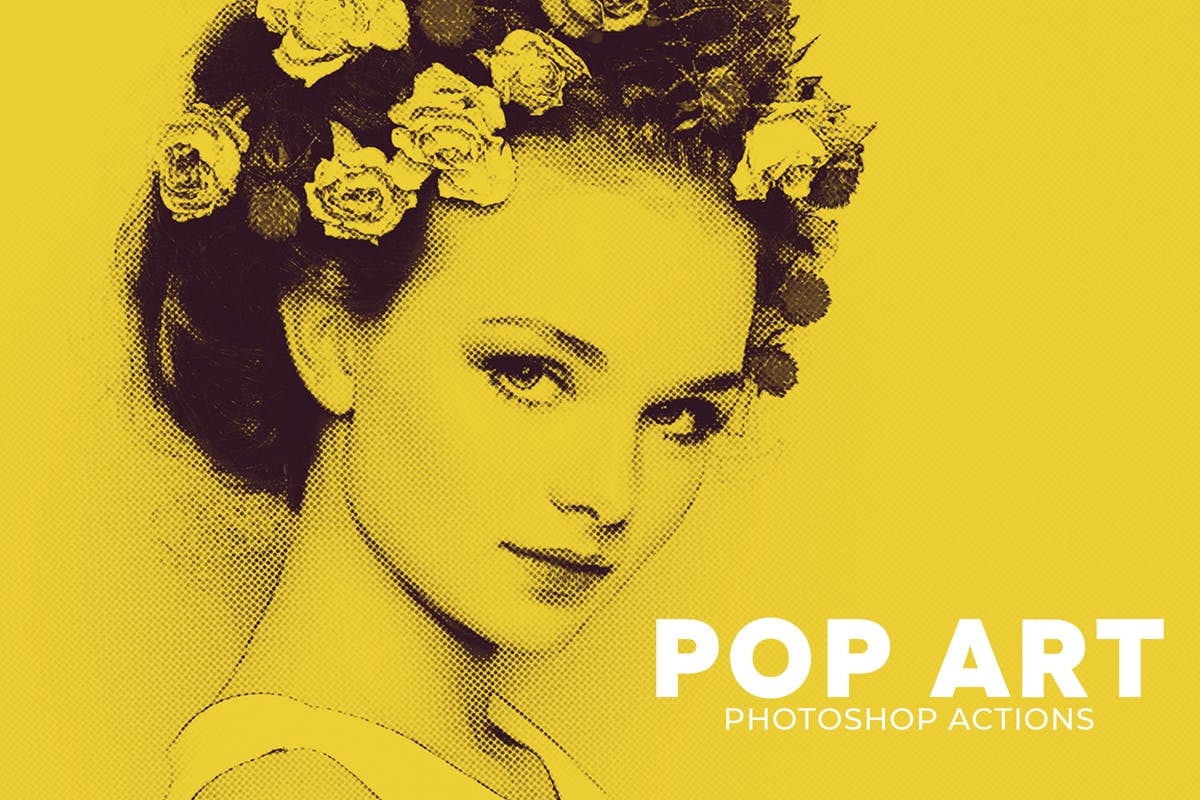 20款流行艺术效果照片后期处理调色滤镜PS动作v1 Pop Art Photoshop Actions