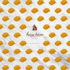 秋季黄叶图案背景psd素材