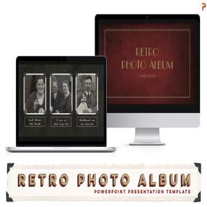 复古相册PPT模板 Retro Photo Album PPT Template