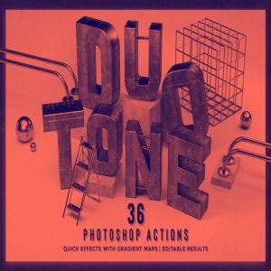 双色调照片调色PS动作 Duotone Photoshop Actions