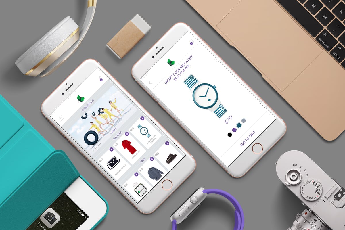 服饰鞋包类电商APP应用UI套件- TH Fashion Shop Item Mobile Ui Kit – TH