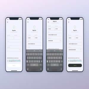 简约风格登录注册页面手机APP应用UI设计模板 SignIn SignUp Mobile Ui – FP