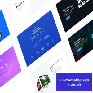 10款网页倒计时/计数器UI设计套件 10 CountDown/Counters Widget Design for Web-UI Kit
