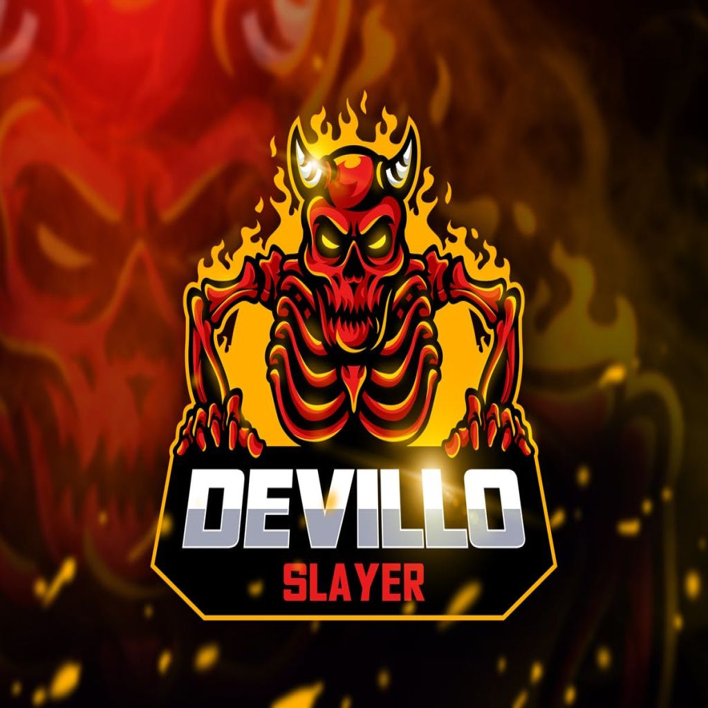 魔鬼杀手游戏战队队徽Logo设计模板 Devillo Slayer – Mascot & Esport Logo插图