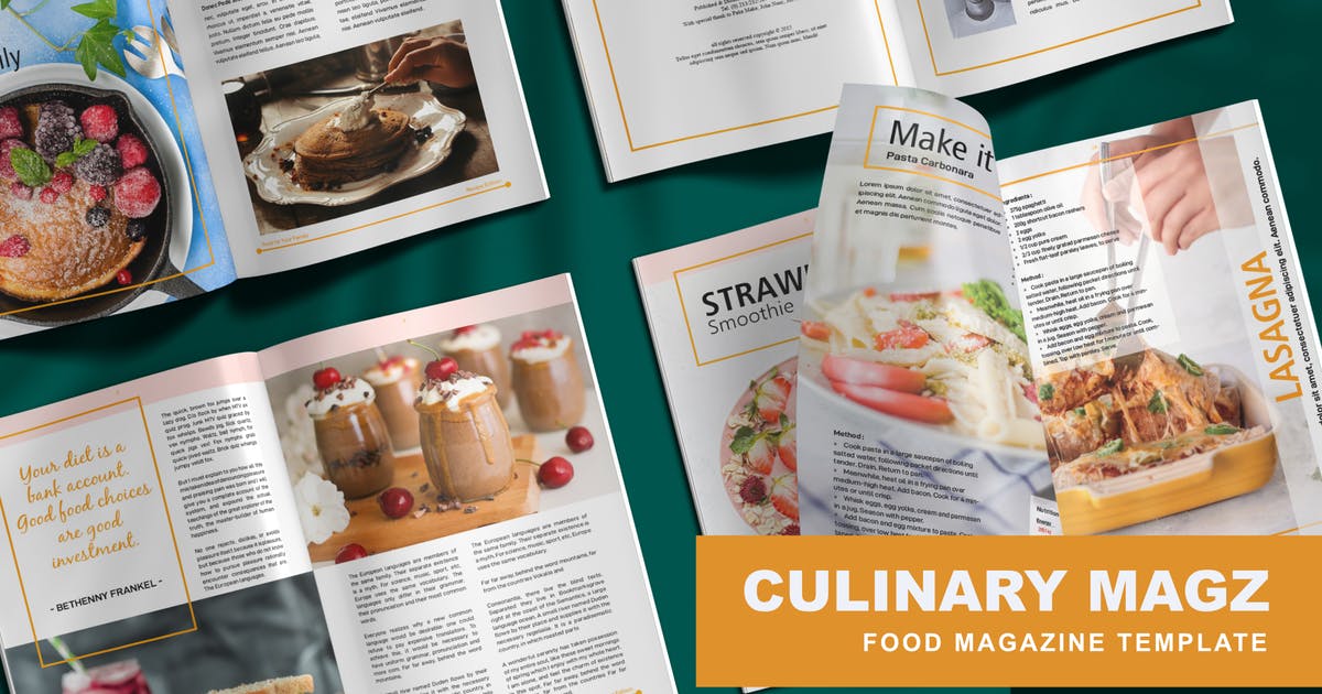 美食杂志排版设计模板