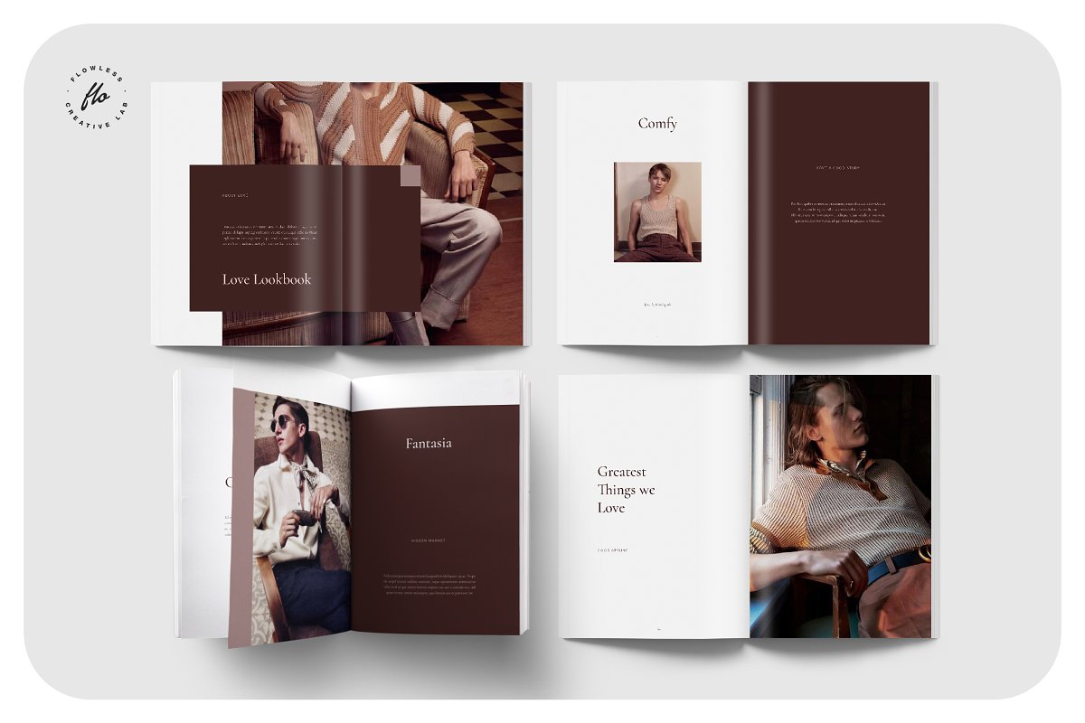 [LOVE]男士潮流时尚产品图册设计模板