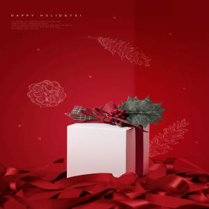 圣诞节礼物赠送海报psd模板