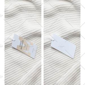 服装吊牌标签样机模板 Clothes label tag blank white mockup