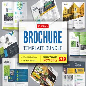 15合1小册子模板合辑下载 Brochure Bundle [indd,eps] 1.22GB