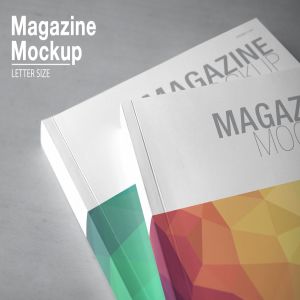 信纸规格精装图书样机 Magazine Mockup / Letter Size