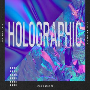 54款高分辨率全息背景图片素材 Holographic Backgrounds Collection
