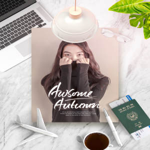 秋季旅行活动宣传相关主题海报psd素材