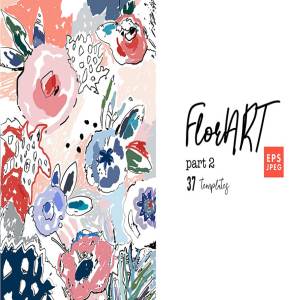 手绘花卉剪贴画第二弹 FlorART part 2