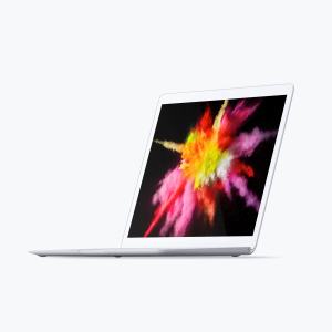 MacBook超极本电脑UI设计屏幕预览效果右前视图样机 Clay MacBook Mockup, Front Right View插图4