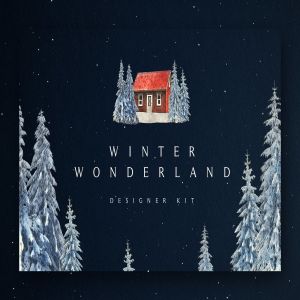 圣诞冬季仙境主题设计师工具包 Winter Wonderland Designer Toolkit