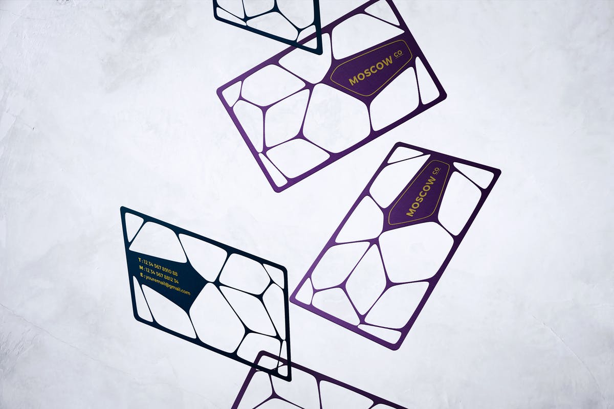 企业名片设计展示样机v2 Business Card Mockup V.2