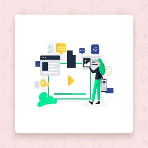 信息数据管理主题扁平设计风格矢量概念插画 Engaging Content flat vector illustration concept