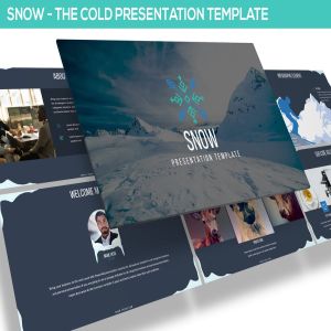 冰雪主题多用途PPT幻灯片模板 SNOW POWERPOINT PRESENTATION TEMPLATE