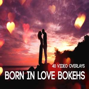 浪漫散景照片视频叠层背景素材 Born in Love Bokehs