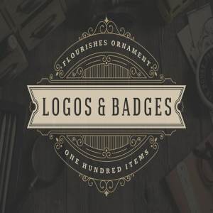 100款复古皇家奢华字母徽章Logo模板 100 ornaments logos & monogram