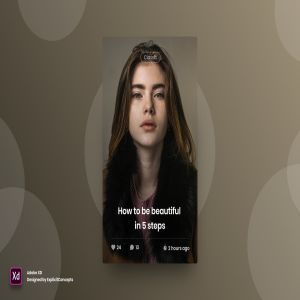 博客文章列表小部件窗口设计模板 Blog Widget – Adobe XD