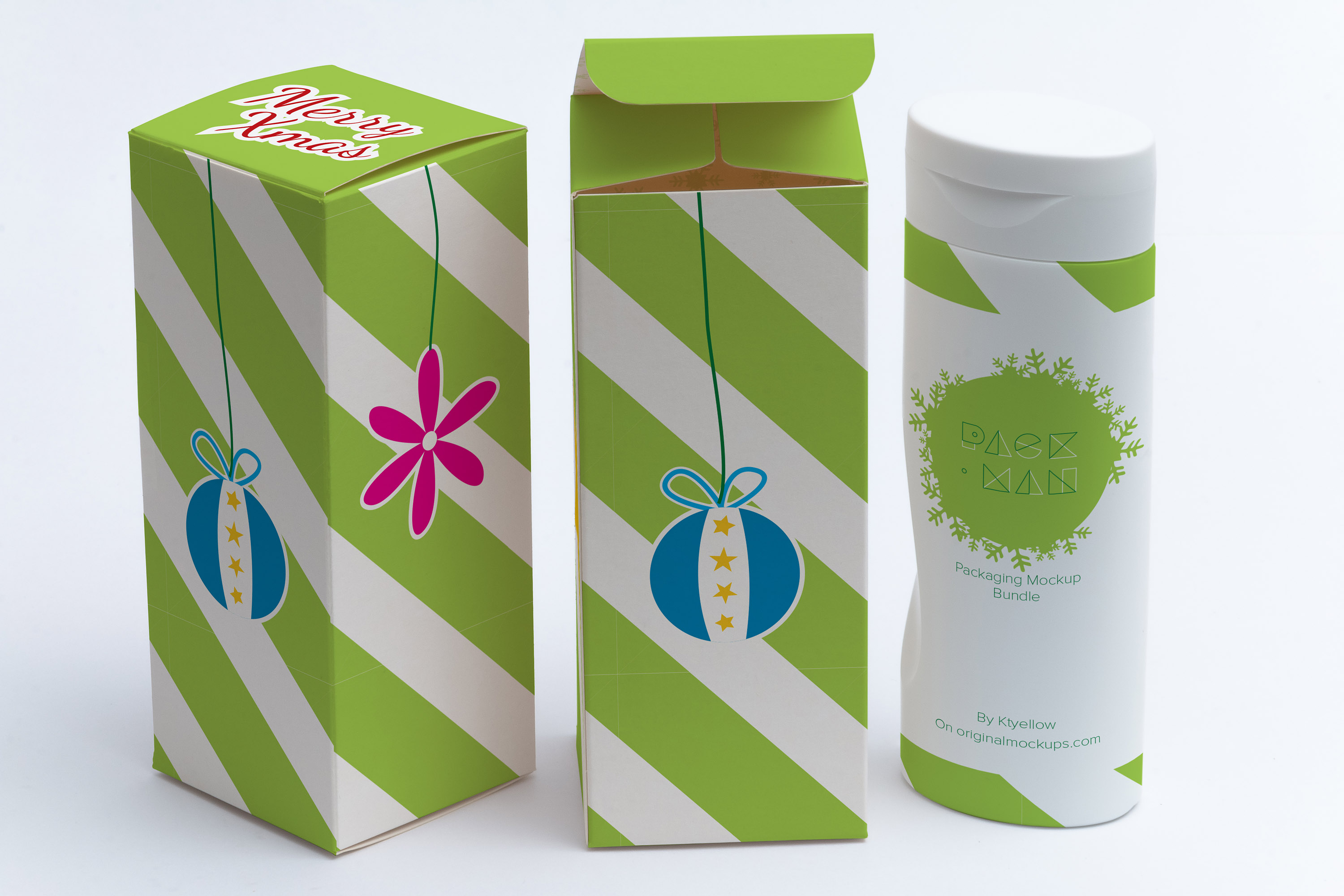 长方体产品包装盒/礼品盒设计效果图样机01 Tall Gift Box Mockup 01