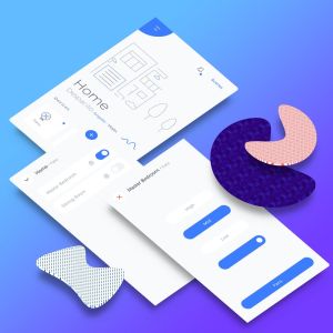 智能家居APP应用风扇控制界面设计模板 Smart Home Fans Mobile Ui