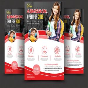 创意儿童教育宣传单设计模板 Kids Education Flyer