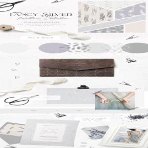 梦幻银色几何图案和抽象线条图案纹理 Fancy Silver Patterns