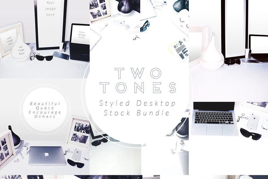 写实办公场景桌面图像 TwoTones Styled Desktop Stock Bundle