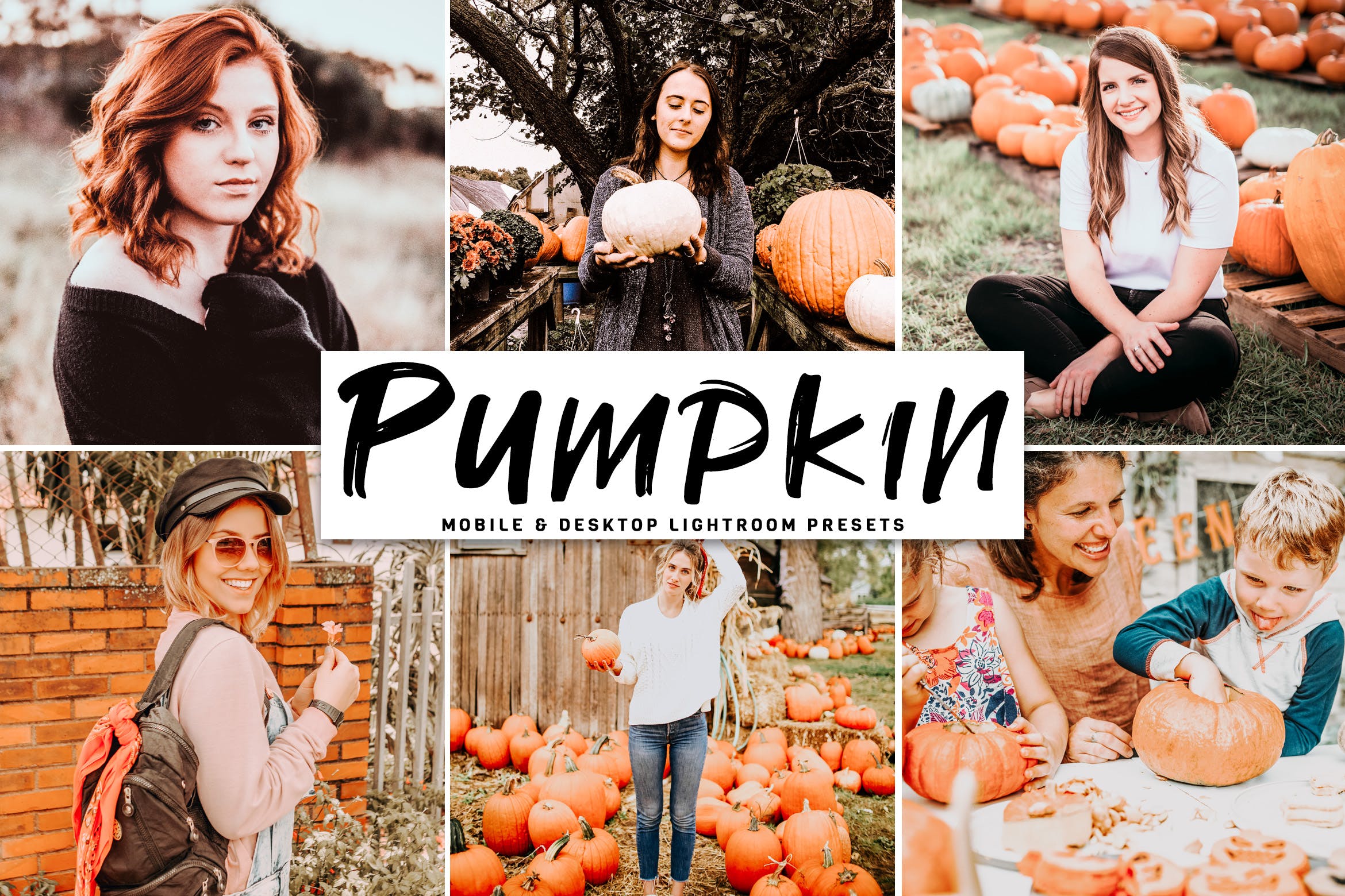 舒适暖色系照片后期处理效果LR预设下载 Pumpkin Mobile & Desktop Lightroom Presets